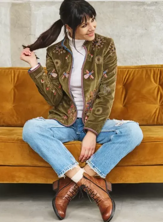 DAMES Wolky Biker boots|Laarzen|Red Deer